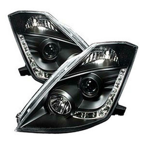 Spyder Halo Projector LED Headlights for Nissan 350Z 2003-2005 - Black S2Z-5032225